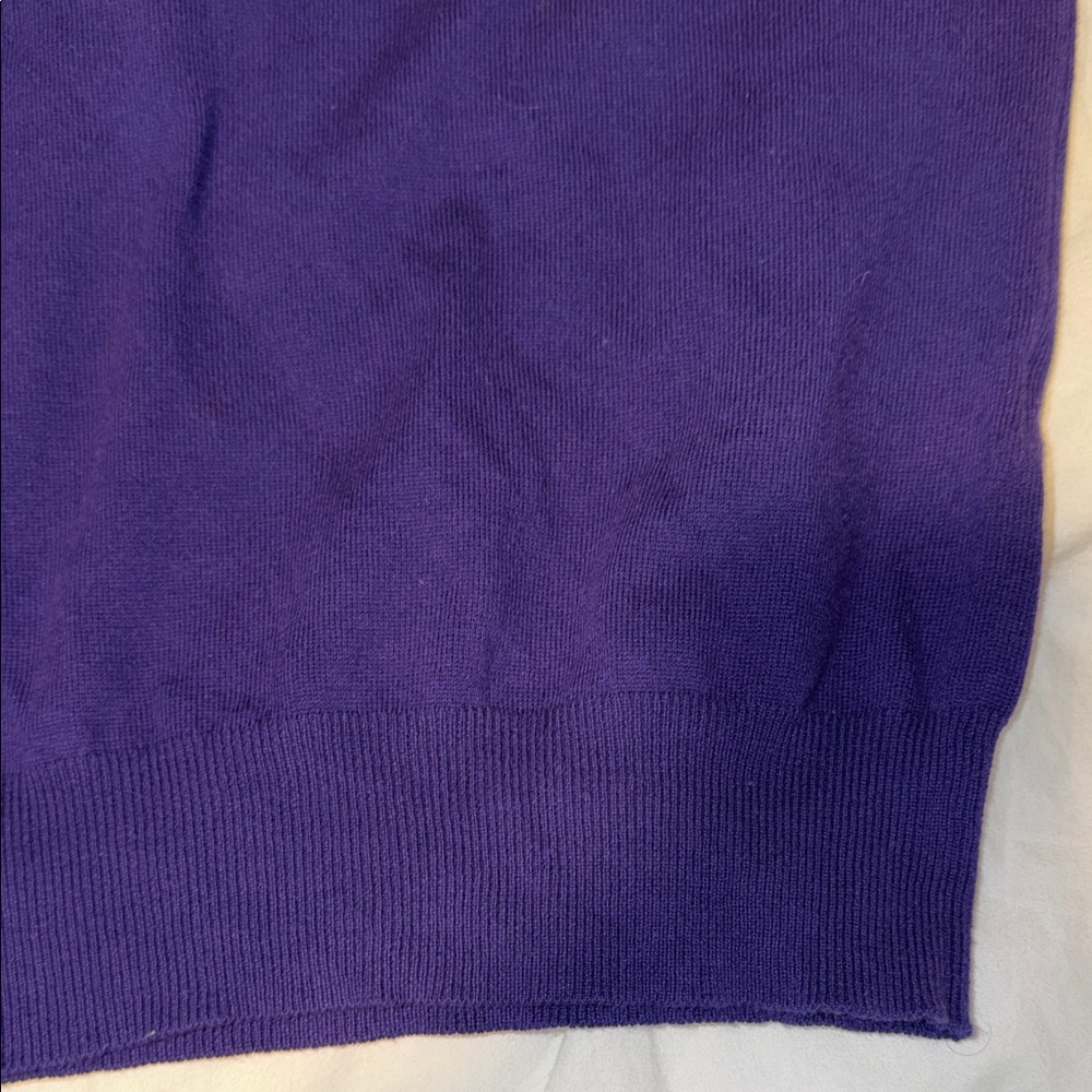 Clemson Men's Purple Sweater Vest with embroidered Orange Tiger Paw - Picture 2 of 8